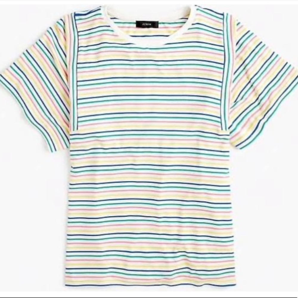 NWT J. Crew Rainbow Striped T-Shirt